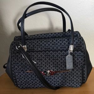 Black and Gray Coach Handbag/Satchel